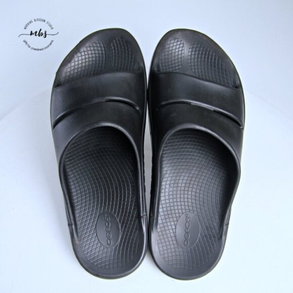 Oofos Ooahh Recovery Slide Shoes Black‎ Men 14 main image 8